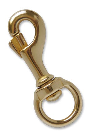 Brass Round Eye Snap Hook - Saddlery Supplies